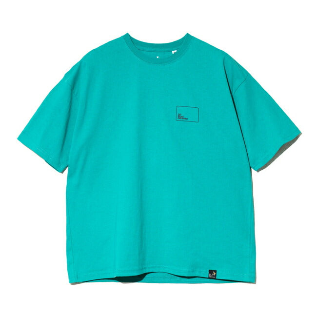 go slow caravan ゴースローキャラバン USA/C スクエアLOGO バックプリント ゆったり TEE 341915B