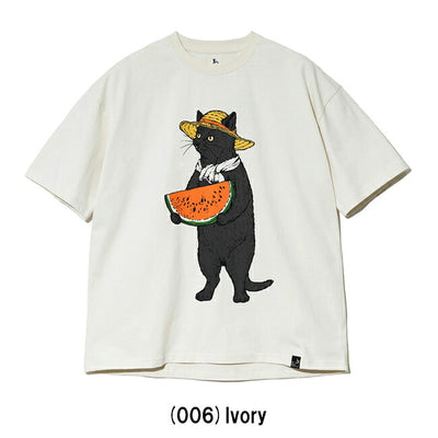 go slow caravan ゴースローキャラバン USA/C スイカ猫ゆったりTEE 341926