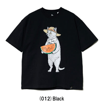 go slow caravan ゴースローキャラバン USA/C スイカ猫ゆったりTEE 341926