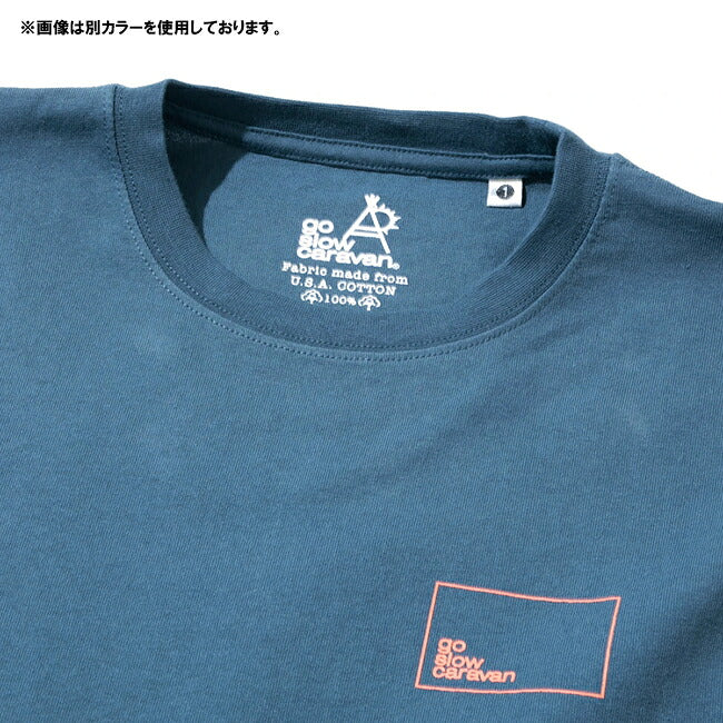 go slow caravan ゴースローキャラバン USA/CスクエアLOGOバックプリントミドルTEE 341946A
