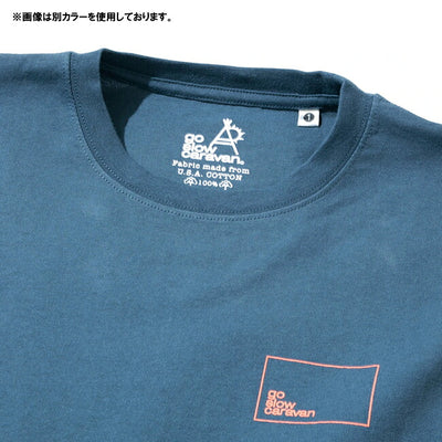 go slow caravan ゴースローキャラバン USA/CスクエアLOGOバックプリントミドルTEE 341946A
