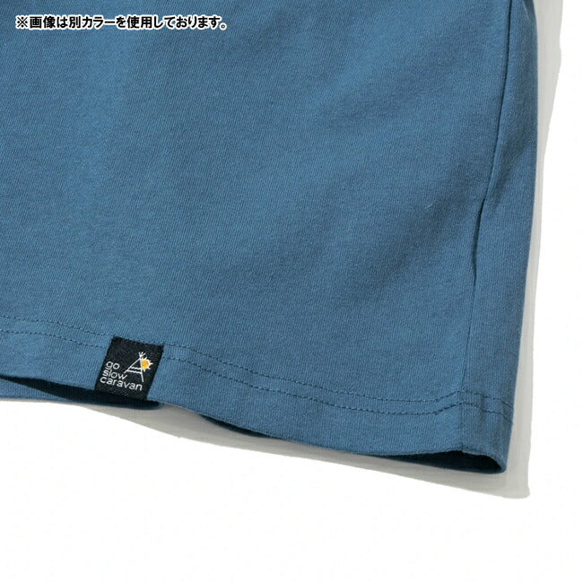 go slow caravan ゴースローキャラバン USA/CスクエアLOGOバックプリントミドルTEE 341946A