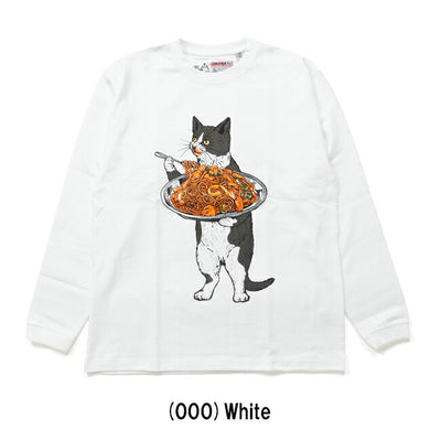 go slow caravan ゴースローキャラバン 超ヘビーUSA/C ナポリタン猫 ロングスリーブ TEE 351909