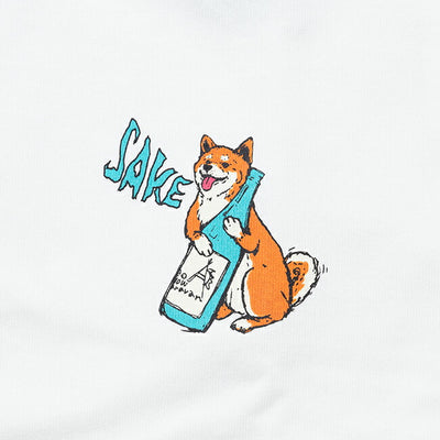 go slow caravan ゴースローキャラバン 超ヘビーUSA/C 柴犬と晩酌 ロングスリーブTEE 351907