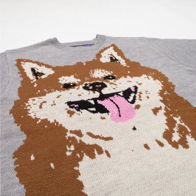 笑う柴犬 IMPACTジャガードニットセーター