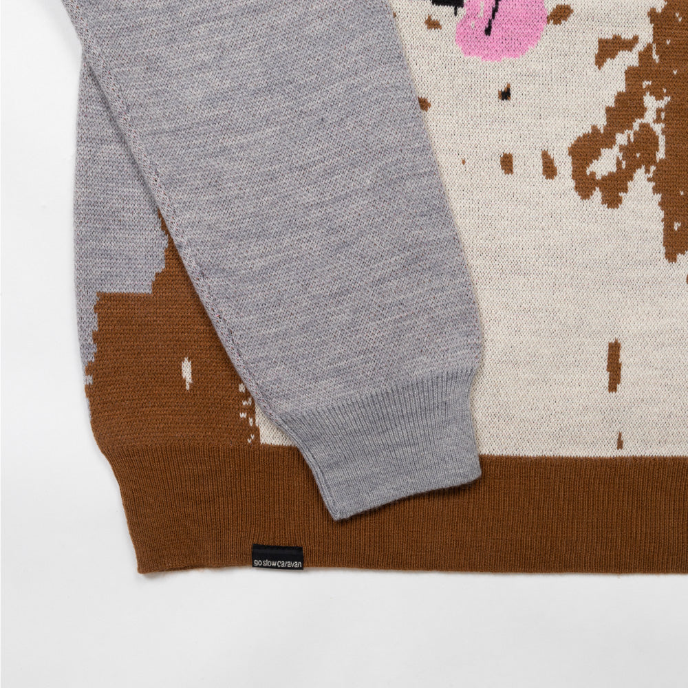 笑う柴犬 IMPACTジャガードニットセーター