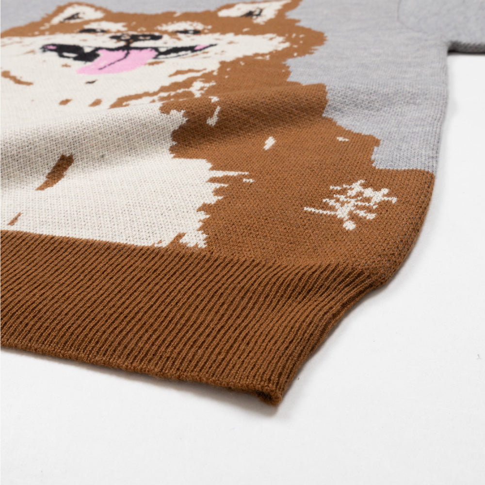 笑う柴犬 IMPACTジャガードニットセーター