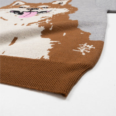 笑う柴犬 IMPACTジャガードニットセーター