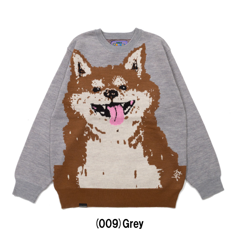 笑う柴犬 IMPACTジャガードニットセーター