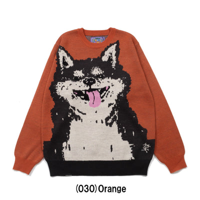 笑う柴犬 IMPACTジャガードニットセーター