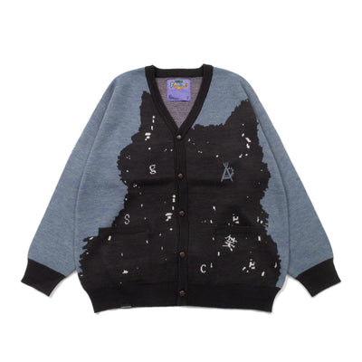 笑う柴犬 IMPACTジャガードニットカーディガン