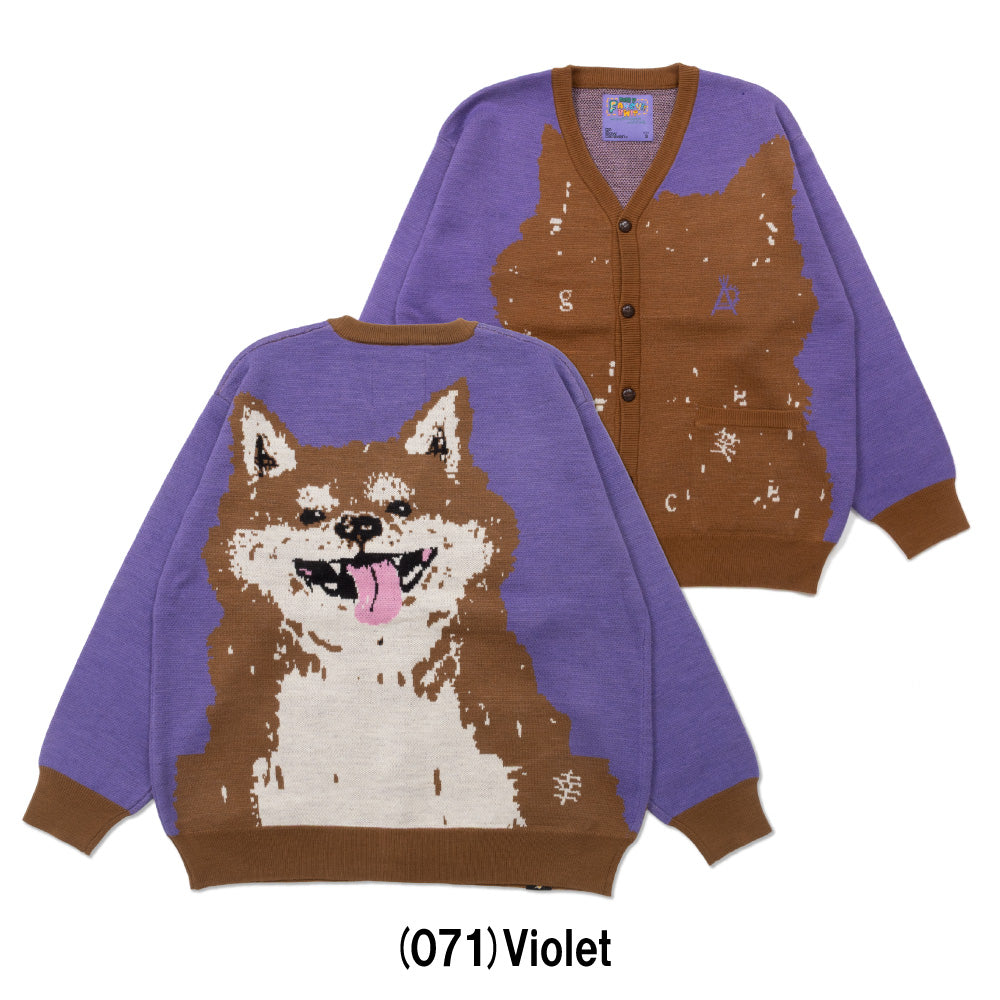 笑う柴犬 IMPACTジャガードニットカーディガン