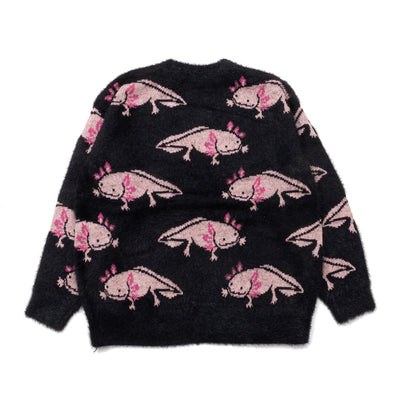 ウーパールーパー シャギー MIX ジャガードニットBIGセーター