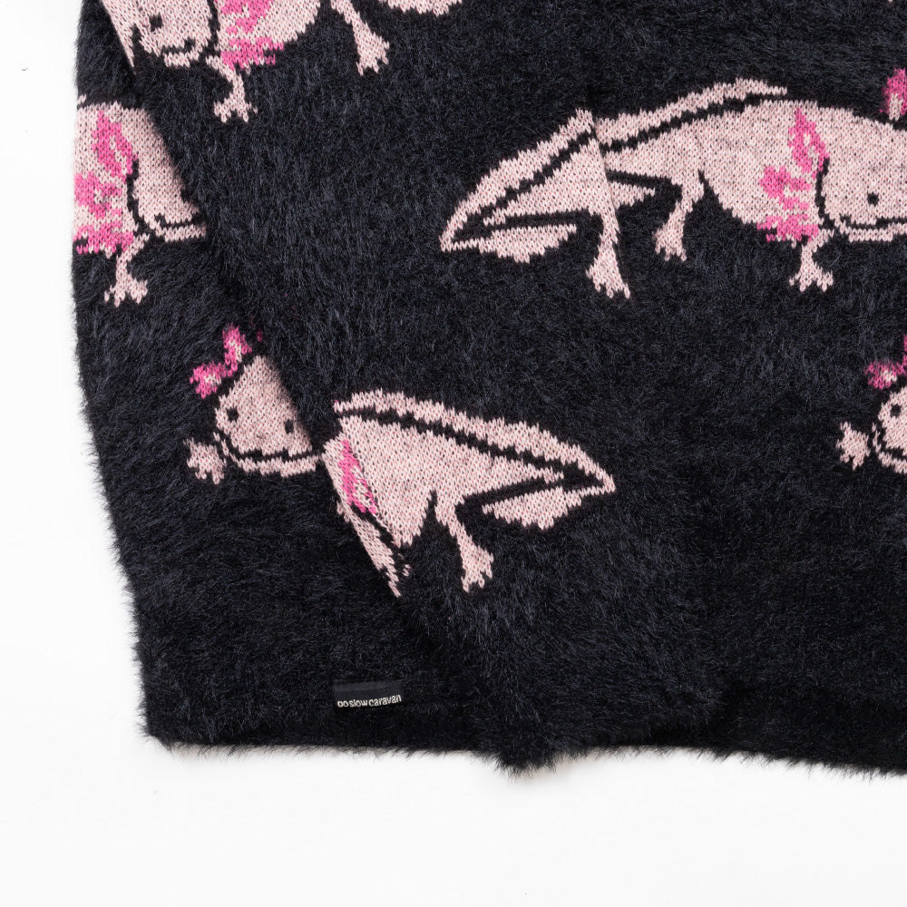 ウーパールーパー シャギー MIX ジャガードニットBIGセーター