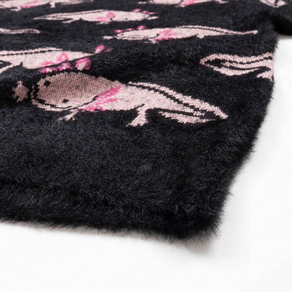 ウーパールーパー シャギー MIX ジャガードニットBIGセーター