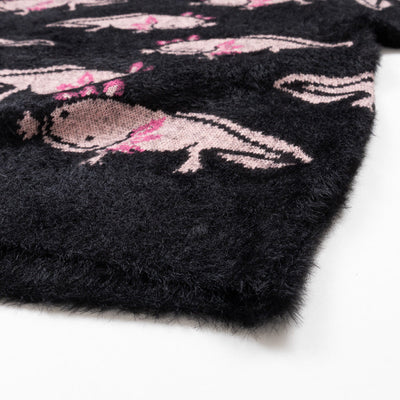 ウーパールーパー シャギー MIX ジャガードニットBIGセーター