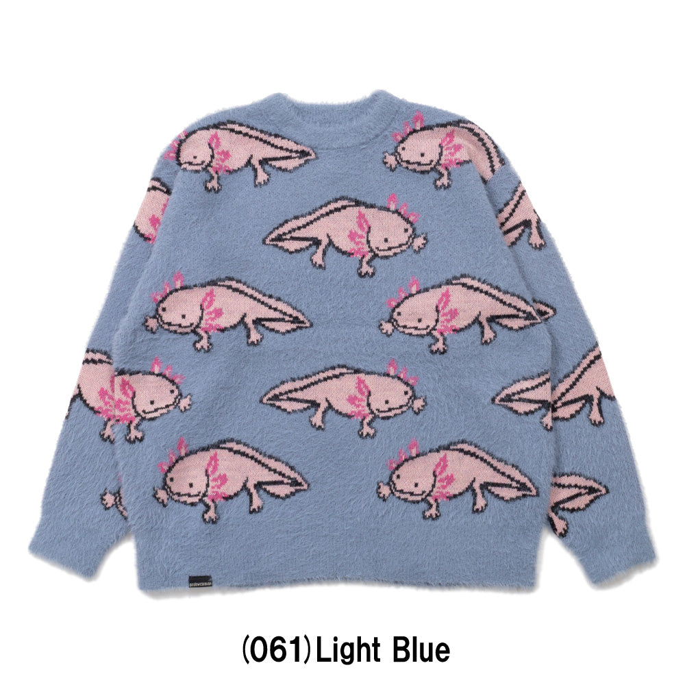 ウーパールーパー シャギー MIX ジャガードニットBIGセーター