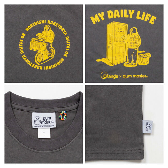 gym master×Orange ジムマスター×オレンジ 別注 MY DAILY HORINISHI Tee マイデイリーホリニシティー M-001