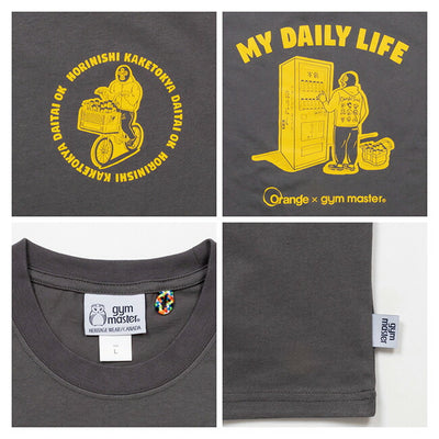 gym master×Orange ジムマスター×オレンジ 別注 MY DAILY HORINISHI Tee マイデイリーホリニシティー M-001
