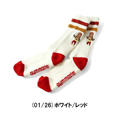 gym master ジムマスター リフレクションライン刺繍ソックス G566787