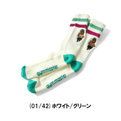 gym master ジムマスター リフレクションライン刺繍ソックス G566787