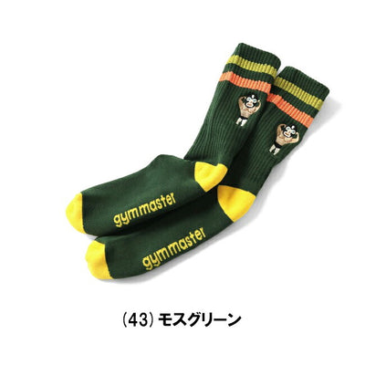 gym master ジムマスター リフレクションライン刺繍ソックス G566787