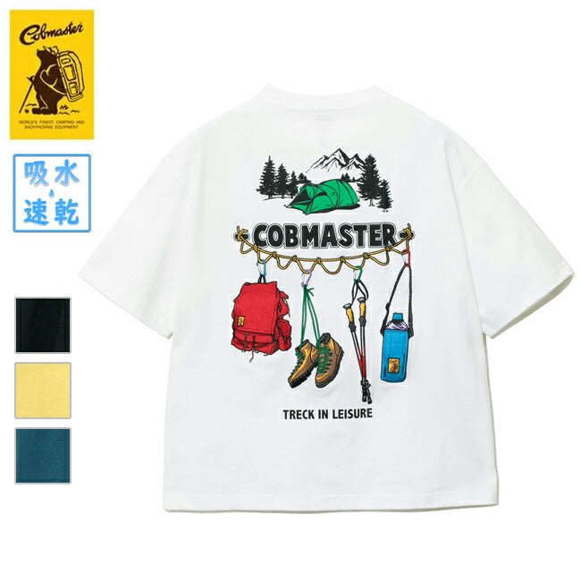 COBMASTER コブマスター 吸水速乾天竺 刺繍×プリント ルーズTEE(トレッキングツール) 437506
