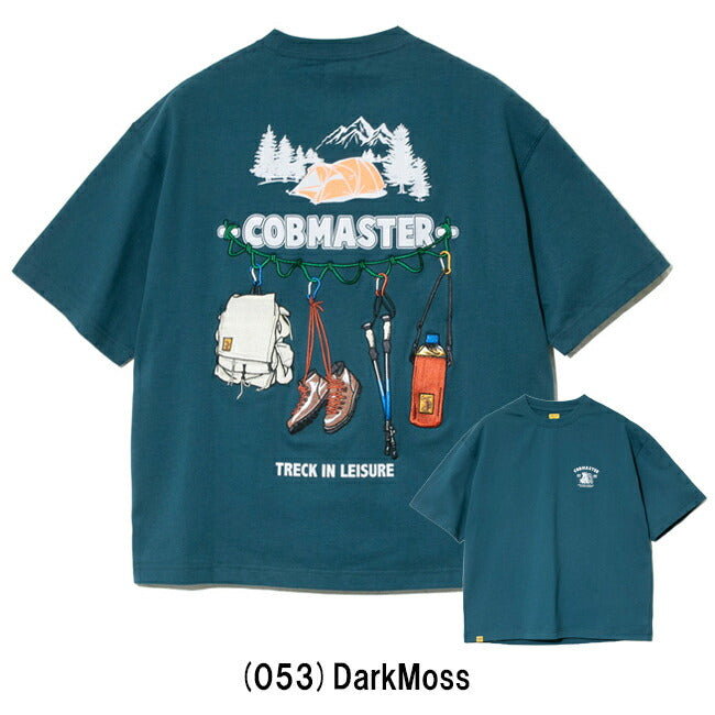 COBMASTER コブマスター 吸水速乾天竺 刺繍×プリント ルーズTEE(トレッキングツール) 437506
