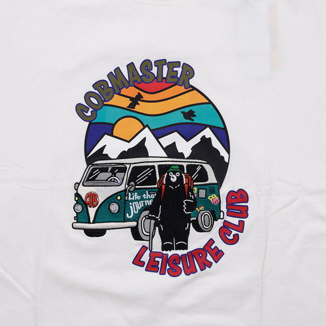 COBMASTER コブマスター 吸水速乾天竺刺繍ルーズTEE(旅するベアー) 437505