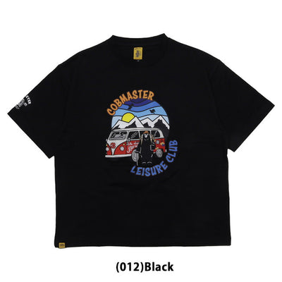 COBMASTER コブマスター 吸水速乾天竺刺繍ルーズTEE(旅するベアー) 437505