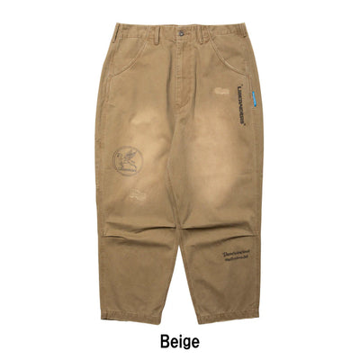 HANDWRITING PRINT CHINO SARROUEL PANTS ハンドライティングプリントチノサルエルパンツ 777022503