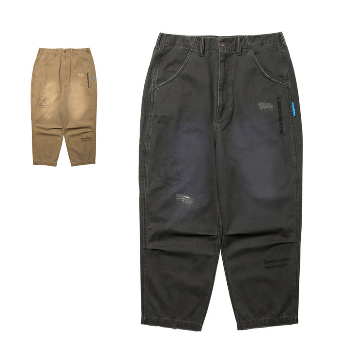 HANDWRITING PRINT CHINO SARROUEL PANTS ハンドライティングプリント