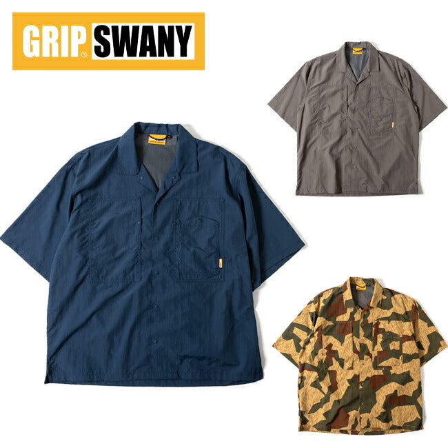 GRIP SWANY グリップスワニー SUPPLEX OPEN COLLAR SHIRTS サプレックスオープンカラーシャツ GSS-37