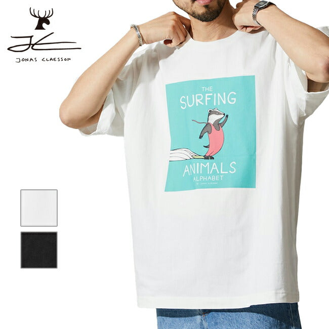 JONAS CLAESSON ジョナスクレアッソン Surfing animals cover SS Tee サーフィンアニマルズカバーショートスリーブティー 10-26-3939-00051