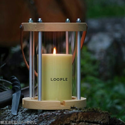 LOOPLE ループル キャンドルランタン「ウッド」L 66636