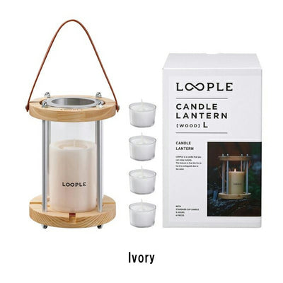 LOOPLE ループル キャンドルランタン「ウッド」L 66636