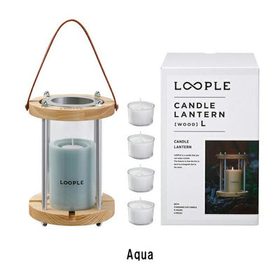 LOOPLE ループル キャンドルランタン「ウッド」L 66636