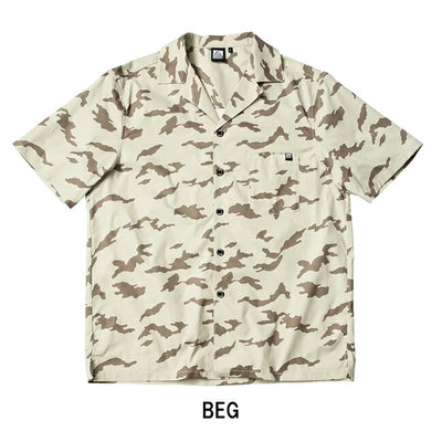 REEF リーフ CAMO OPEN COLLAR S/S SHIRTS カモオープンカラーショートスリーブシャツ RFWSM2402