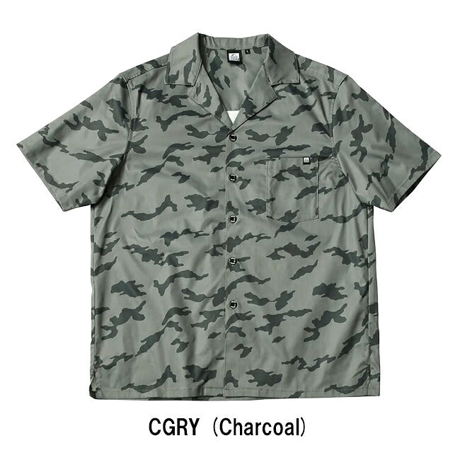 REEF リーフ CAMO OPEN COLLAR S/S SHIRTS カモオープンカラーショートスリーブシャツ RFWSM2402