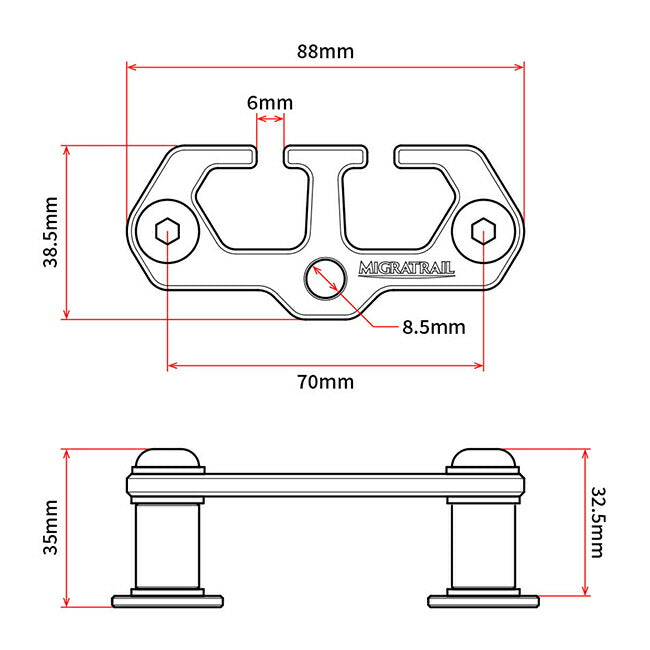 MIGRATRAIL ミグラトレイル Car Joint Hook for Caravan カージョイントフック キャラバン専用 2pcs G4783