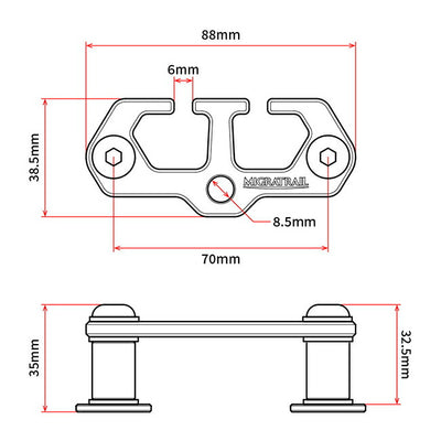 MIGRATRAIL ミグラトレイル Car Joint Hook for Caravan カージョイントフック キャラバン専用 2pcs G4783