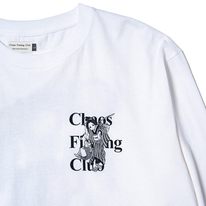 レア品 Chaos Fishing Club 長袖カットソー ホワイト XL Chaos Fishing Club - The Original Fishing Girl T-Shirt L/S ザ