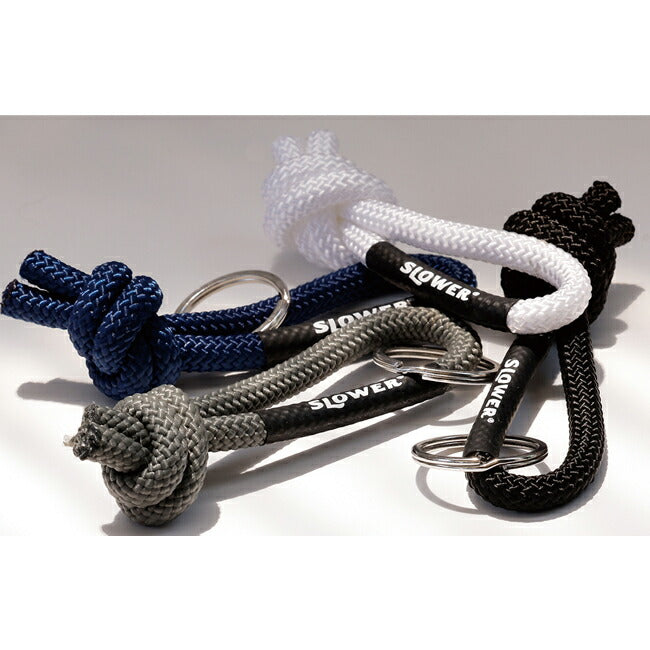 SLOWER スローワー PEBBLE ROPE KEY HOLDER Peel ぺブルロープキーホルダーピール