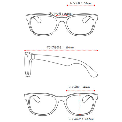 Ray-Ban レイバン WAYFARER RB2140F 902 52