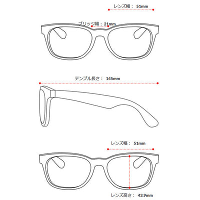 Ray-Ban レイバン CLUBMASTER RB3016 135452 51