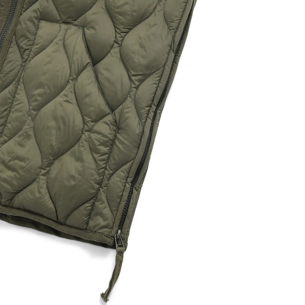 ミリタリー VネックWジップ ダウンベスト-ソフトシェル TAION-001ALSZML-1