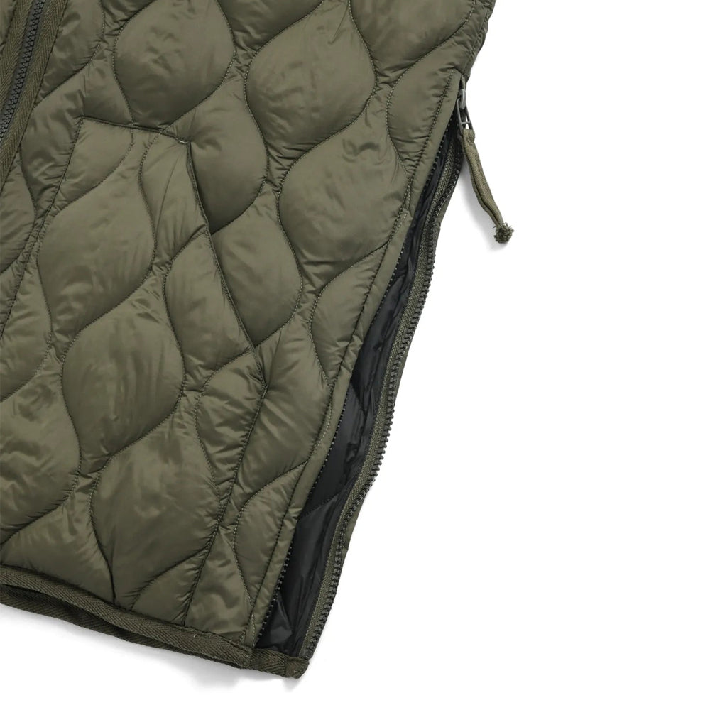 ミリタリー VネックWジップ ダウンベスト-ソフトシェル TAION-001ALSZML-1