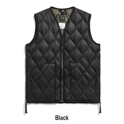 ミリタリー VネックWジップ ダウンベスト-ソフトシェル TAION-001ALSZML-1