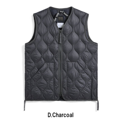 ミリタリー VネックWジップ ダウンベスト-ソフトシェル TAION-001ALSZML-1