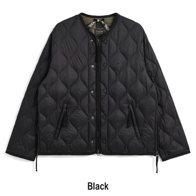 ミリタリー M65 ライナーWジップ ショートダウンジャケット-ソフトシェル TAION-M65LSZBML-1SH